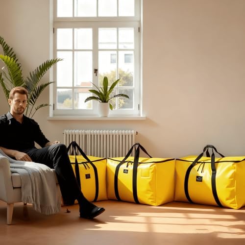 Moving Bags and Storage Bags - 95L Heavy Duty Moving Boxes with Reinforced Bottom & Wrap-Around Handles, Tear-Resistant Reusable Larege Packing Bags for Home, College Dorm, Christmas Decor, 6 Pack - Image 8