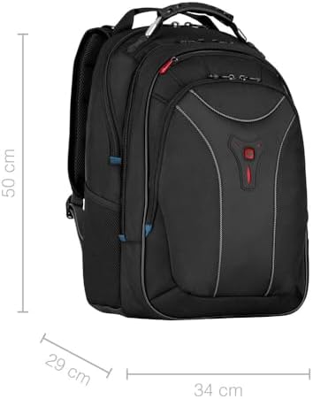 Wenger Carbon 30 Litre Laptop Backpack, Black | For Notebook up to 17 Inches, 30 L, For Men and Women, Business, Uni, School or Travel, 600637 - Image 2