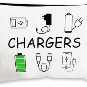 Charger Bag for Travels, Cable Bag Travel Accessories, Travel Gifts for Women and Men, Make Up Bags for Men Women Wash Bag Pouch with Zipper for Friends Daughter Son