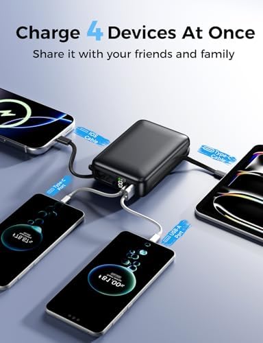 Power Bank, 26800mAh Portable Charger Battery Pack, External Battery with 2 Port & 2 Cables, Fast Charging Powerbank Compatible for iPhone 16 15 14 13 12, Android Phone and More - Image 5