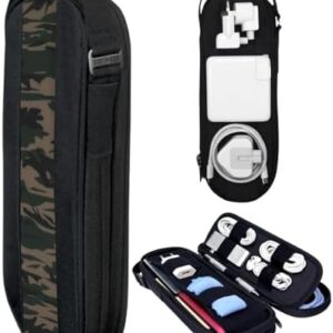 Electronics Travel Organizer for Charger & Laptop Accessories | Small Cable Bag Organiser for Tech Gadgets & Travel Essentials | Tech Pouch & Power Bank Case for Camera Accessories (Camo)