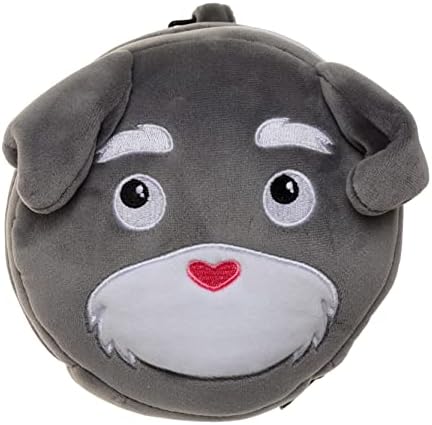 Puckator Relaxeazzz Dog Squad Round Plush Travel Pillow & Eye Mask - Sleep Eye Mask Masks - Kids Travel Accessories For Sleeping Airplane - Flight Plane Neck Pillow Pillows