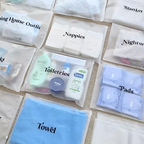23x Baby Hospital Maternity Organiser Bags Essentials | Baby Shower | Mum to Be | Labor & Delivery Bag Labels - Image 2