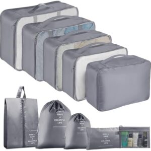 Packing Cubes for Suitcases, 10 pcs Travel Organiser Packing Bags for Clothes Shoes Toiletries Travel Luggage Organizers Storage Bags