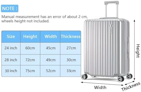 Flintronic Travel Luggage Clear PVC Cover, Luggage Cover Reusable, Suitcase Cover Washable, 30 Inch Suitcase Protective Cover, with Luggage Tag*1 - Image 2