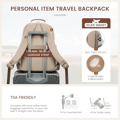 LOVEVOOK Laptop Backpack for Women with Pouch Pocket for Large Capacity Cup,15.6 Inch Backpack Womens Travel Backpack, Waterproof Laptop Computer Bag for Work Business Backpack College Teacher - Image 6