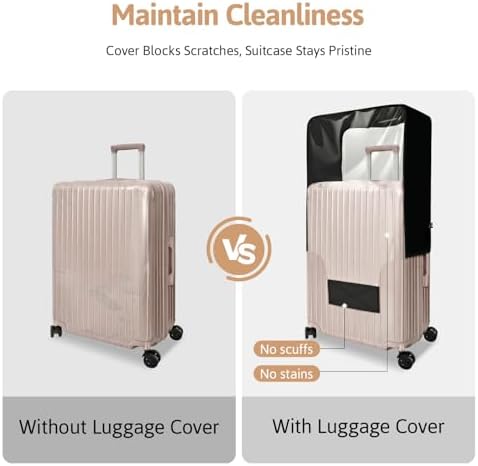 OrgaWise Clear TPU Luggage Cover, for Suitcase TSA Approved Transparent Suitcase Cover Protector Fit 18-32 Inch Luggage - Image 7