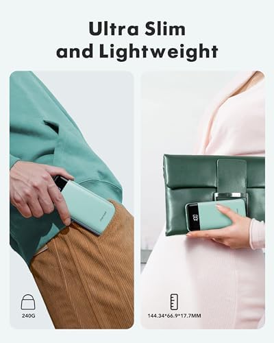 Charmast Power Bank with Built in Cables X 4, 10000mAh Portable Charger 6 Outputs 3 Inputs Travel Essentials, LED Display Type C Powerbank, Slim USB C Battery Pack Compatible with iPhone17/Samsung etc - Image 5
