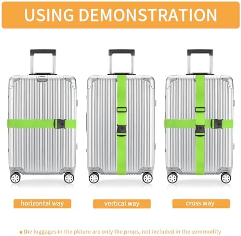 BILIONE 4 Pcs Luggage Straps for Suitcases, Heavy Duty, Adjustable, Premium Accessory for Travel Bag Closure (Rainbow, Orange, Blue) - Image 8