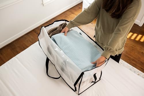 CLEARSPACE Large Moving Boxes & Storage Bags – Oversized Packing Bags with Backpack Straps, Zippers & Handles – Heavy-Duty for College Dorm, Christmas Decorations, 6 Pack - Image 2