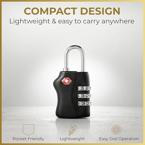 TSA Approved 3 Digit Combination Luggage Locks 2 Packs Assorted Colour - Resettable Travel Padlock for Suitcases Backpack & Gym Locker Security, Travel Accessories and Holiday Essentials - Image 11