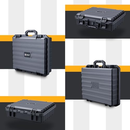 Lykus HC-4010 Waterproof Hard Case with Customisable Foam, Interior Size 40.7x33.6x11.7 cm, Suitable for Laptop, Electronics, and More Items - Image 4