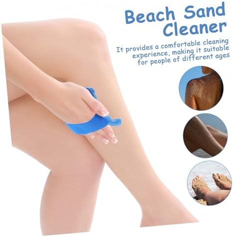 Anneome 2 Pcs Sand Removal Mitts Large and Extra Large Soft Coral Fleece Body Sand Cleaner Bags with Zipper for Beach Vacation Essentials Portable and Gentle for Family Outdoor Activities - Image 7