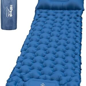 HiiPeak Camping Sleeping Pad - Ultralight Inflatable Sleeping Mat with Built-in Foot Pump, Durable Compact Waterproof Camping Air Mattress for Camping, Backpacking, Hiking, Tent Trap Traveling