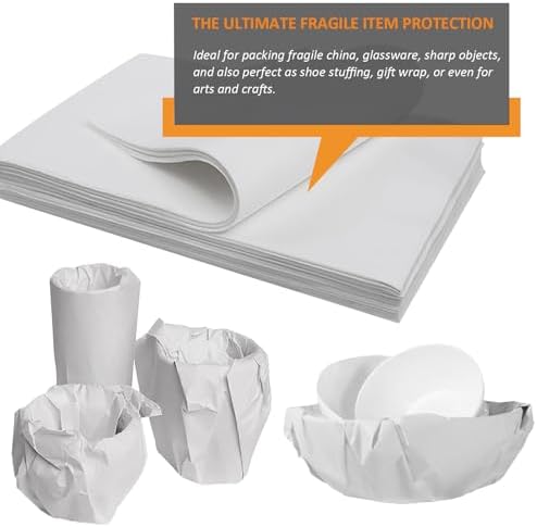 Newsprint Packing Paper Sheets for Moving | 100 Sheets | 27.6" x 15" | Moving & Shipping Supplies | Wrapping & Protecting Fragile Items | Newspaper Paper - Image 5