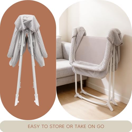 Foldable Baby Crib With Mosquito Net for home or travel | Baby Bed, Travel Cot, Gift for Newborn(0-9kg),Travel bed, compact fold crib,Cradle,Rocking function,Lightweight - Image 9