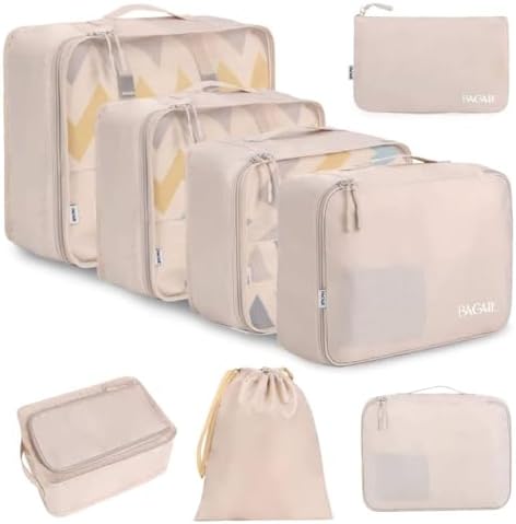 BAGAIL Packing Cubes for Suitcase 8 Set, Lightweight Luggage Packing Organizers Packing Cubes for Travel Accessories