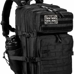 LHI Military Tactical Backpack for Men and Women 45L Large waterproof Rucksack for School, Hiking, Trekking, Hunting