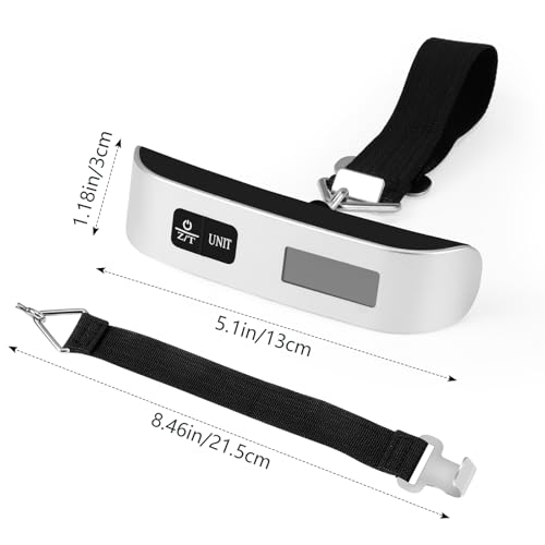 Brencco Electronic Luggage Scales, Portable Scales Max 50 kg/110 Lb, Suitcase Scales with Backlit LCD Screen with Tare Function for Travel Accessories - Image 7