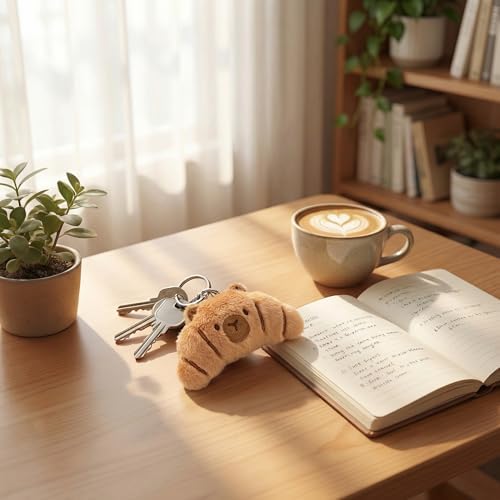 Comforso 8 PCS Mini Capybara Plush Toy Set,Soft & Cuddly Emotional Support Plush Toys,Capybara Keychains & Backpack Charms,Ideal as Birthday Gifts,Party Favors & Classroom Rewards for Kids - Image 9