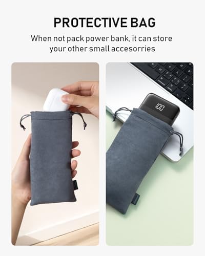 Charmast Portable Charger,10000mAh Power Bank with Built in 4 Cables,6 Outputs 3 Inputs Travel Essential USB C Battery Pack compatible with iPhone iPad Phones - Image 8