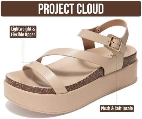 Project Cloud Genuine Leather Flat Sandals Women 2025 Beach Essentials Womens Sandals Memory Foam Vacation Essentials Slides for Women Footwear (Mellow) - Image 2