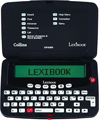 Lexibook, Collins Crossword, Bradford, Phonetic spell-correction, Anagram solver, words games, Electronic, with battery, black/white, CR753EN - Image 2