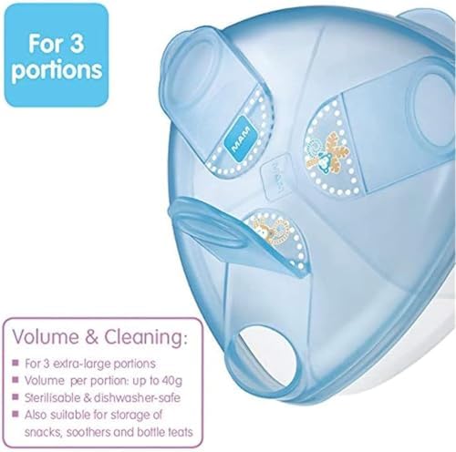MAM Formula Dispenser | Stores 40g Per Serving and Holds 3 Servings | Spill-Free Snap Cover for Easy Opening | Baby Accessories | White (Various Designs) - Image 5