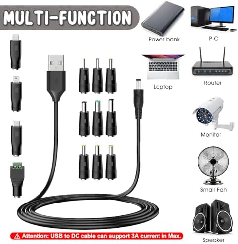 USB to 5V DC Power Cable – 1.5M Universal 5V USB Power Cable for Charging Devices, Electronics, and DIY Projects - Image 4
