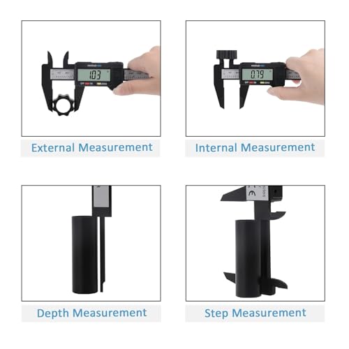 Digital Vernier Caliper, Adoric 0-6" Calipers Measuring Tool - Electronic Micrometer Caliper with Large LCD Screen, Auto-off Feature, Inch and Millimeter - Image 7