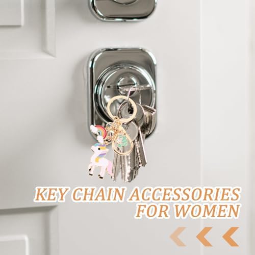 PACKOVE Unicorn Keychain Mini Unicorn Keyring Unicorns Purse Charm Enamel Rainbow Keyring Cute Animal Animal Keychains Backpack Charms for Girls Backpack Purse - Image 9