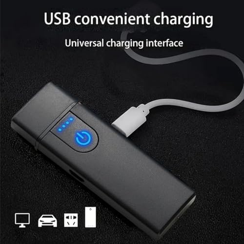 Touchscreen Ignition Usb Charging Light/er,Rechargeable USB Electronic Ligh-ter,Flameless Windproof Light/er for Candles,Cooker,Fire Starter|USB Light/er (Black) - Image 6