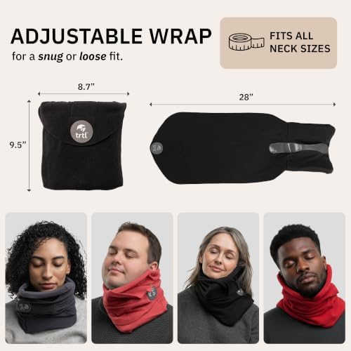 trtl Pillow - Scientifically Proven Super Soft Neck Support Travel Pillow - Machine Washable - Black - Image 4