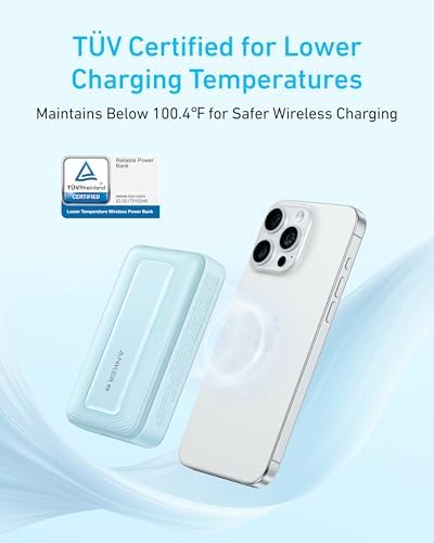 Anker Zolo Magnetic Power Bank, Compact 10,000mAh Wireless Portable Charger with 30W Max Fast Charging, Skin-Friendly and Durable Battery Pack, For iPhone 16/15/14 Series, AirPods, and More - Image 4
