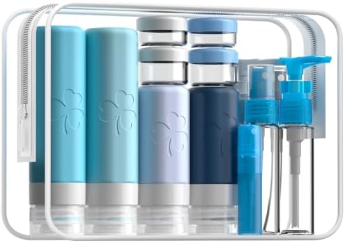INSFIT 23 Pack Travel Bottles for Toiletries, TSA Approved Silicone Travel Size Toiletries with Toiletry Bag, BPA Free Leak Proof Refillable Travel Essentials for Shampoo Conditioner Lotion
