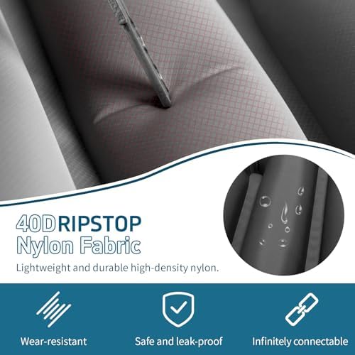 Ultralight Sleeping Mat with Seperate Pillow, only 500g Lightweight and Compact Sleeping Pad for Outdoor Backpacking, Hiking and Traveling (Black) - Image 5