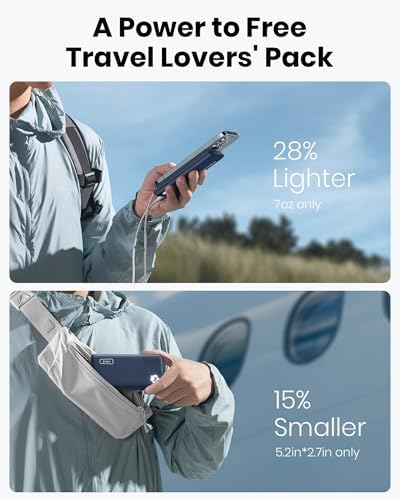 INIU Power Bank, Slimmest & Lightest USB C Triple 3A High-Speed 10000mAh Portable Charger, Flashlight Powerbank Battery Pack for iPhone 15 14 13 Samsung Xiaomi Huawei Google iPad etc. - Image 3