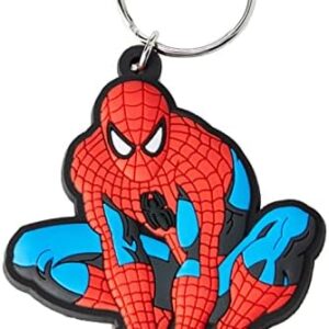 Marvel RK38201C Comics 'Spiderman Crouch' Rubber Keychain, Multicoloured, 40 x 40 cm