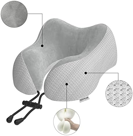 Travel Pillow Neck Pillow for Travel Airplane Memory Foam Flight Pillow for Cars, Trains, Home, Offices - Image 4