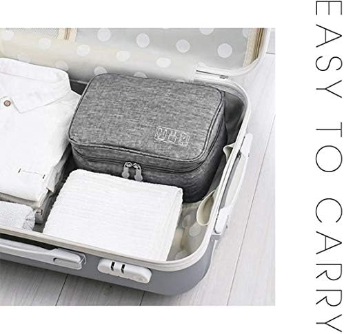 HYC Travel Cable Organiser Bag, Double Layer Electronic Accessories Storage Bag, Universal Carry Travel Gadget Bag for Cables, Power Bank, Charger Hard Disk, 11 x 8 x 4 Inches - Image 6