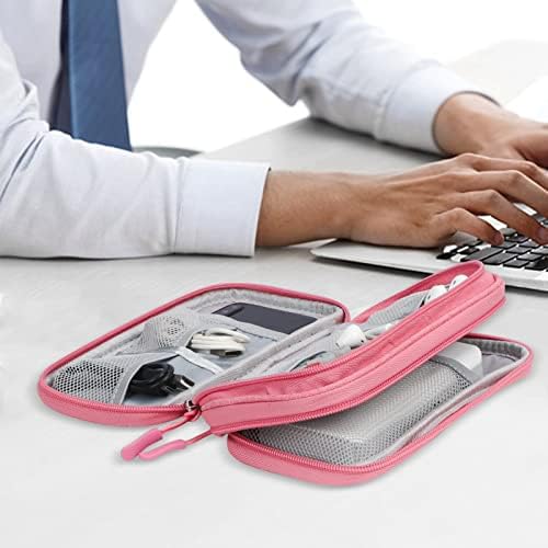 Travel Cable Organiser Bag,Double Layer Tech Pouch for Charger,Lightweight Carry Case Travel Essentials Gadget Bags for Business Trip,Daily Use,Electronics Accessories Storage Cable Bag - Image 6
