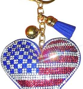 Popfizzy Bling Keychain Accessories for Women, Rhinestone Keychain, Car Keys Keychain Charms, Cute Purse Charms for Handbags