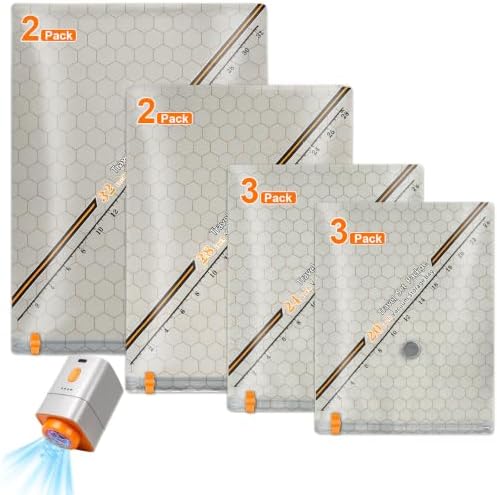 Rechargeable Wireless Pump Travel Storage Bags,10 Pack Storage Bags Vacuum Sealed,Travel & Home Organizer Set, Multi-Size Space-Saving Bags, Suitable Closet Luggage Bedding Clothing