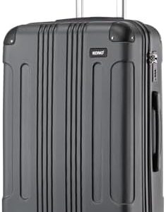 Kono 28 Inch Large Hard Shell Luggage ABS+PC Lightweight Suitcase with 4 Wheels Spinner Business Trip Trolley Case Suitcase (Grey)