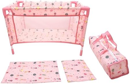 Peterkin DOLLSWORLD from Travel carry cot with quilt, pillow and travel bag - Suitable for dolls up to 46cm (18"), assembled cot measures 53 x 32 x 32cm. - Dolls & Accessories - Ages 3+