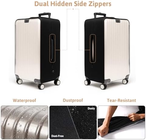 OrgaWise Clear TPU Luggage Cover, for Suitcase TSA Approved Transparent Suitcase Cover Protector Fit 18-32 Inch Luggage - Image 5