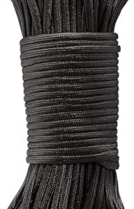 550 Paracord 100FT, Heavy-Duty Strong Rope Parachute Cord, High Strength - 5/32 in x 100 ft (4mm x 30m),Outdoor Camping Gear Tent Rope (Black, 100ft)