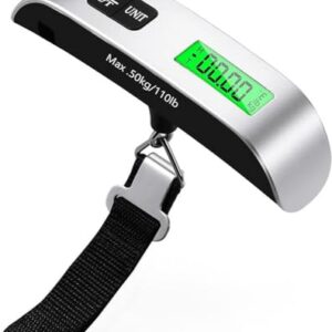 Blendura Digital Luggage Scale, Portable Luggage Weight Scale, Hanging Suitcase Weigher for Travel, Suitcase Scale with Temperature Measurement Function 110 lb/ 50KG Capacity
