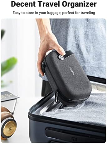 UGREEN Travel Accessories Bag, Portable Cable Organiser Travel Electronics Organiser Small Gadget Cable Bag Pouch, Hard Case for Charger Adapter Power Bank Hard Drive(Black) - Image 5