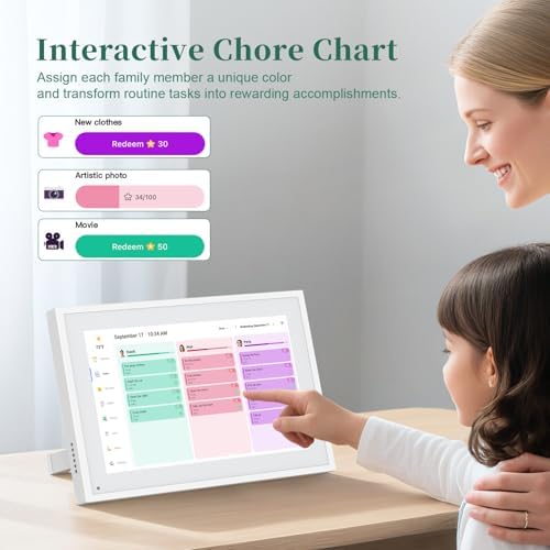 Smart Digital Calendar,10.1 inch Electronic Calendar Family Planner Chore Chart-HD Touchscreen Interactive Display for Family Schedules,Syncs with Google/iCloud,Wall Mount Included,Gifts for Women Men - Image 4